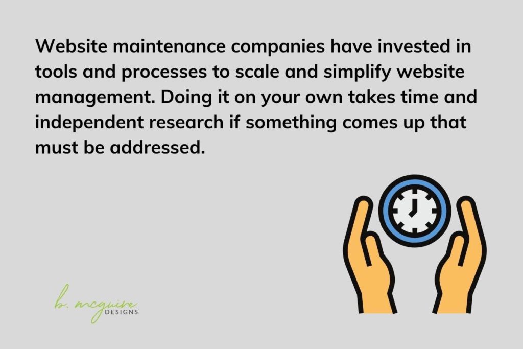 outsourcing website maintenance saves time